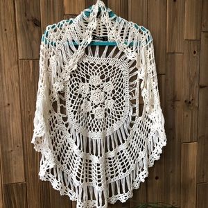 Boho crochet shawl
